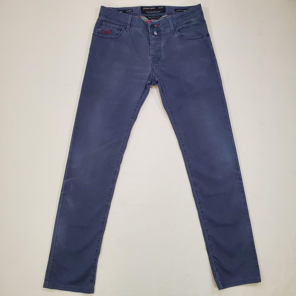 Jacob Cohen Pants Men 33x33 622.C Slim Fit Lightweight Trouser Handmade In Italy